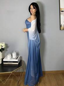 Vassilux Women Two-piece Outfits Ombre Anggun - Blue and White - View 3