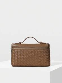 MOTF PREMIUM PU 皮革拉链手提包 - 黃棕色 - 查看 2