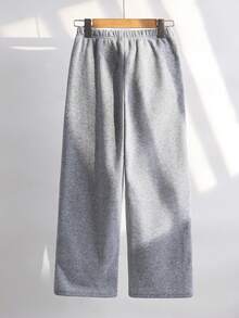 Tween Boys' Casual Everyday Comfortable Printed Pattern Loose Straight Knit Sweatpants - Grey - View 5