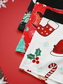 Notgurli 3件装男士圣诞平角内裤 - 彩色 - 查看 3