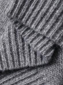 DAZY Toddler Round Neck Long Sleeve Heart Sweater, Autumn/Winter - Grey - View 5