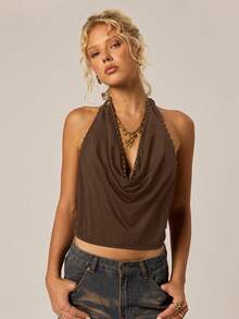 SHEIN Forever 21 Trang phục mùa hè cho nữ: Dạ hội/Trang trọng/Bãi biển/Kỳ nghỉ/Dễ thương/Trang phục phương Tây/Trang phục công sở thường ngày/Thanh lịch/Sinh nhật/Đi chơi/Câu lạc bộ/Trang phục công sở/Lễ hội/Rave/Trang phục công sở/Sang trọng/Hòa nhạc đồng quê/Bữa sáng muộn/Du thuyền/Tiền tài/Sân bay/Khiêm tốn/Nhà thờ/Fairycore//Tiệc trà/Y2K/Thời trang đường phố/Những năm 2000/Nhảy disco/Nghỉ xuân/Tốt nghiệp/Khách dự tiệc cưới/Cocktail/Cổ điển/Bodycon/Khu nghỉ dưỡng/Coachella/Bị bó/Phụ nữ ngày 4 tháng 7/Trang phục nghỉ mát bãi biển/Quần áo đi học/Đi chơi đêm/Áo - màu nâu - Xem 2