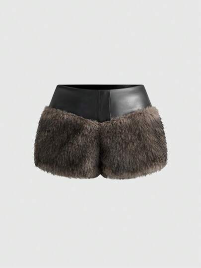 Grunge Punk Short  et fausse style patchwork Y2K pour femmes