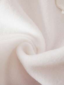 SHEIN 2pcs Baby Girl Cute Sports Casual Bow Knit Long Sleeve Sweatshirt & Elastic Waist Pants Set - Red and White - View 9