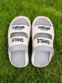 1 par de sandalias de moda para hombre, sandalias casuales para exterior, sandalias deportivas de EVA para hombre, antideslizantes, cómodas y transpirables, muy adecuadas para caminar en la playa, baño interior, piscina, jardín. - Beis - Ver 12