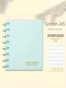 SHEIN 1pc Multipurpose 80 Pages 1 Mushroom Hole Loose-Leaf Notebook Two Different Sizes B5/A5 - Perfect For Sketching, Notes And Planning | Ideal Office And School Stationery Essentials Ruled Paper Notebook For Students And Professionals Back To School - Multicolor - View 14