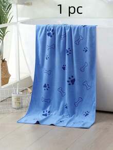 1/2pcs Pet Dog Grooming Towel 19.6*39.3 Inch Microfiber, Pet Bath Towel Dog Absorbent Towel Quick Drying Puppy Bath Products For Small, Medium And Large Dogs (Bright Colors, PAWS, Bones) - Multicolor - View 15