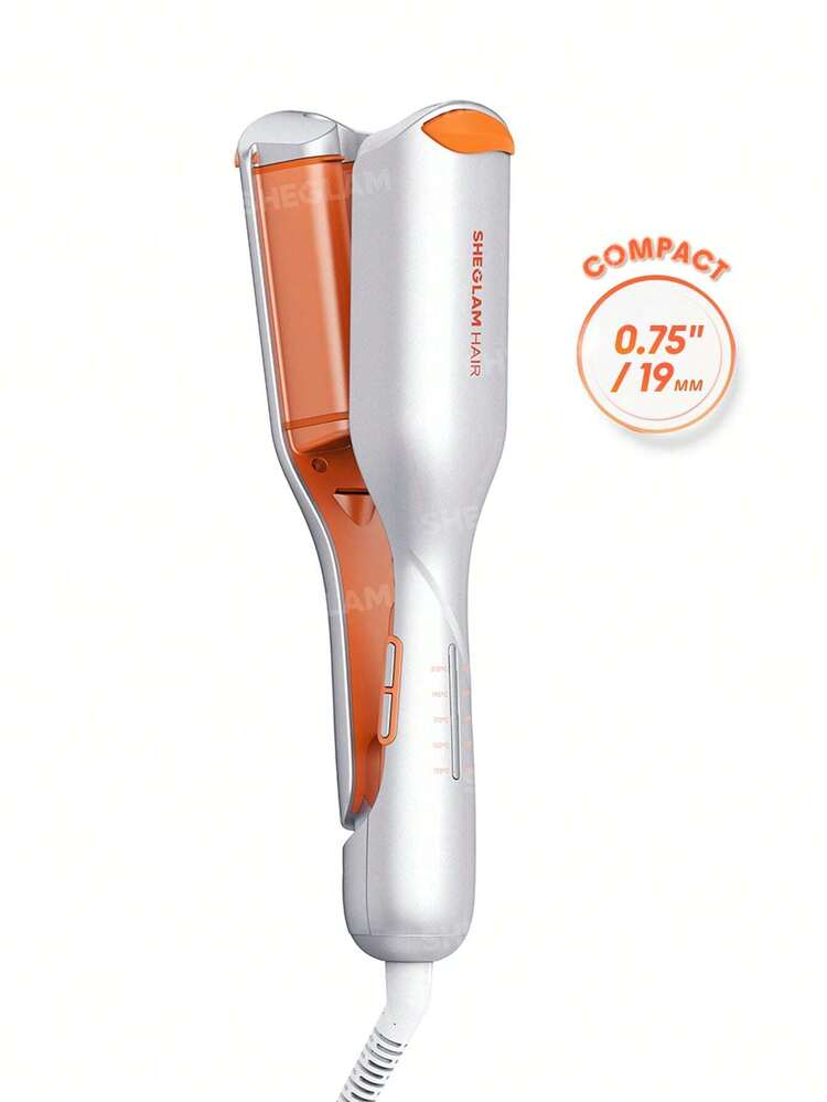 SHEGLAM HAIR Beach Babe Hair Waver,Ionic Hair Waver,Waver Curling Iron,2 Barrel Hair Crimper With Anti-Scald,50 Million Ions & 10 Min Quick Wave,Smart Timer & Adjustable Temps,Easy To Use Hair Tool For Women - US Plug Birthday Gift Holiday Pink Vibe Makeup Beach School Festivals Rose Girl Hair Care Y2K Mother's Day Travel Essential Vacation Summer Cruise Essentials Curly Hair Hair Curler Hair Straightener Hair Products Wax Hair Stuff - Silver - View 14