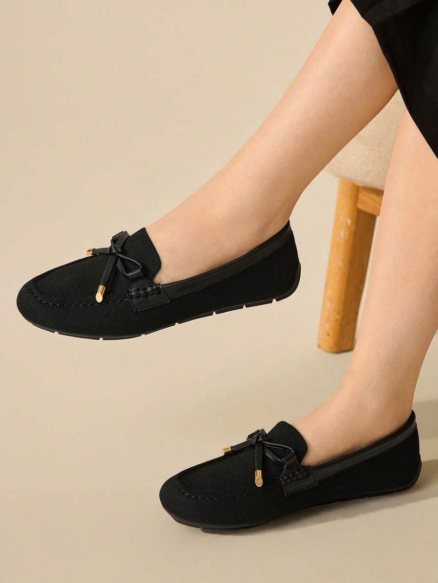 CUCCOO BASICS Women's Comfortable Flat Loafer Shoes For Christmas - Black - View 1