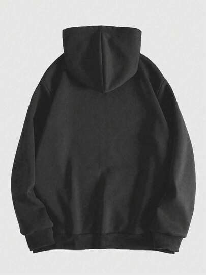 ROMWE MEN Goth Sudadera de manga larga (en stock) - Minimalista, de moda, casual diaria, para otoño e invierno