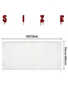 1/2/4Pcs Halloween White Creepy Cloth Spooky Halloween Decoration For Haunted Houses Party SuppliesFor Party Outdoor Or Indoor - 白色 - 查看 12