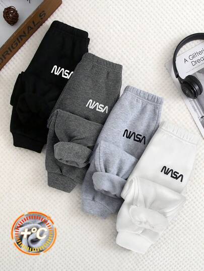 SHEIN 四件套男童休闲学院风舒适时尚简约实用百搭套装，含装饰，柔软舒适加厚裤子，适合搭配男童毛衣，儿童服装，男童校服套装，男童套装，亲子装，生日派对，适合日常生活，适合上学，适合旅行，适合运动，适合秋冬季节