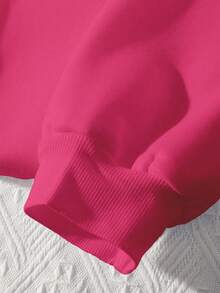 EMERY ROSE 女士圣诞快乐亮丽圣诞树印花卫衣，新年服装 - 玫紅色 - 查看 3