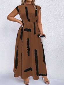 EMERY ROSE Đầm Maxi Cổ Chữ V Họa Tiết Chấm Bi Plus Cho Nữ - Nhiều màu - Xem 1