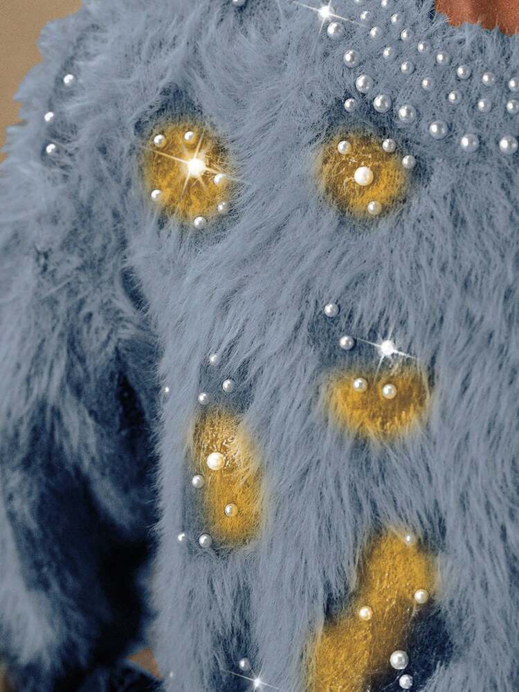 Maglione casual da uomo con vestibilità ampia - Decorato con jacquard leopardato, nuovo arrivo autunno/inverno