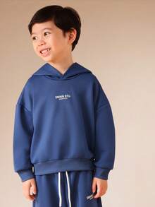 SUMWON 男童连帽衫和运动裤套装 休闲度假装 - 藍色 - 查看 3