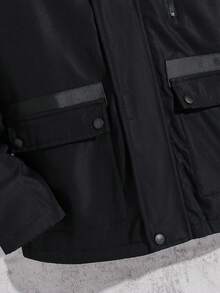 男童休闲保暖加厚连帽防风外套，适合上学、花园、海滩、生日等场合，春、夏、秋、冬皆宜。