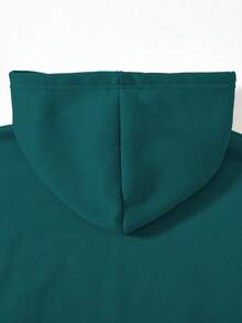 2 件套男童休闲连帽运动衫和运动裤，针织，秋冬 - 水鴨藍 - 查看 3