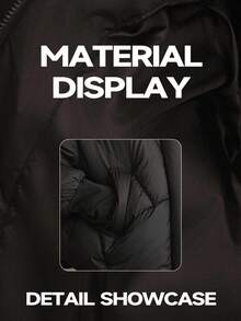 Anewsta Thick Short Loose Oversized Collar Women Jacket - Black - View 8