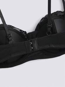 Loungeista Women's Cup Bra, Half Cup Bra, Wireless, Summer, Push Up, Gather, Reduce The Chest, Lingerie - Black - View 6