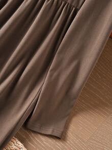 Rusticease Váy dài tay ôm họa tiết hoa cổ điển đơn giản dành cho nữ, phù hợp cho mùa thu/đông - Nhiều màu - Xem 5