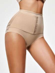 SHAPORA 1件装女士强力塑身裤 - 杏色 - 查看 4