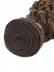 Chocolate Brown Kinky Curly Human Hair 1 Bundles 100% Brazilian Virgin Human Hair Weave Remy Human Extensions #4