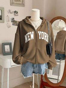 Lalippa 女士休闲字母印花卫衣，秋冬款