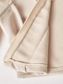 Sweetra Young 2件套少女灰色连帽卫衣和宽松运动裤休闲运动套装，拉链连帽衫和宽松长裤 - 卡其色 - 查看 7