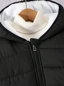 Vacaura Abrigo acolchado con capucha para niños, invierno - Negro - Ver 4