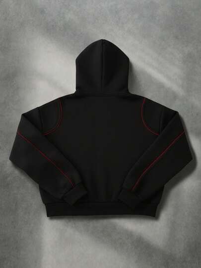 Street Life Sweat-shirt patchwork à couleurs contrastées pour hommes, style de rue rétro