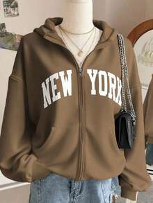 Lalippa 女士休闲字母印花卫衣，秋冬款