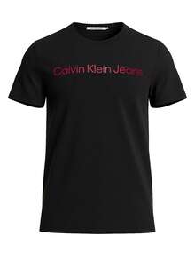Calvin Klein Men´s camiseta Black - negro / salsa - Ver 4