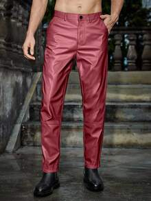 Manfinity Roughcore Men's Solid Color Casual Pants