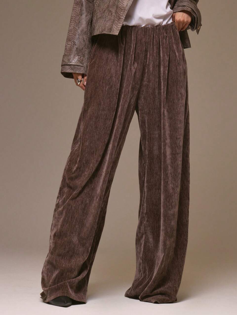 Pantalones de pierna ancha con cintura elástica, estilo de calle cool para chica, lindos para otoño, primavera y verano, uso casual