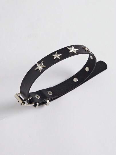 AltCore 1pc Gothic Style Choker Necklace, Black Series Choker Collar Adjustable Necklace Gift For Women, Suitable For Daily Wear, Party, Festival, Valentine's, Christmas, Carnival