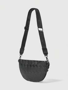 ROMWE Grunge Punk Nova tudo-em-um moda bolsa de peito retro personalidade bolsa crossbody versão coreana - Preto - Ver 5