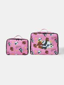 We Bare Bears X SHEIN Cute Bear Print Travel Luggage Storage Handbag