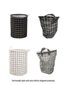 1个可折叠便携帆布洗衣篮，也适用于存放衣物和儿童玩具，家用洗衣篮，大容量洗衣袋/洗衣用品，带提手