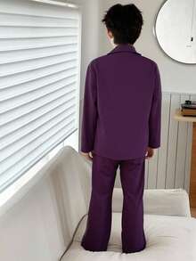 Dazy Kids Kids Fall Clothes Boys Pajama Set - Purple - View 2