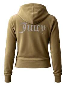 Juicy Couture Women's Full Zip Sweatshirt Dark Olive