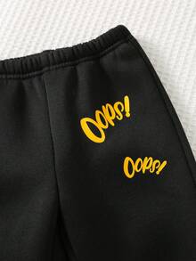 Cozy Pixies 2pcs Baby Boy Cartoon Animal Print Soft Knit Crew Neck Long Sleeve Sweatshirt And Elastic Waist Pants Set Baby Set Autumn Winter Season Baby Boy Clothes Yellow Baby Casual Sets Baby Cartoon Clothes - Multicolor - View 7