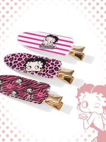 Betty Boop | ROMWE Hair Clips - Pink - View 3