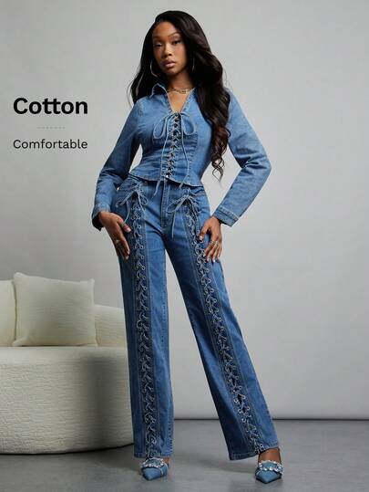 NYA SZN Kacey 高腰直筒修身牛仔裤，适合日常休闲、商务休闲、办公室、早午餐等场合，复古 90 年代 Y1K 风格，浅色水洗牛仔，伊比沙岛酷女孩秋冬吸睛单品，情人节狂欢节女装