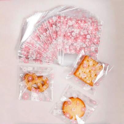 100/200pcs, Cute Cartoon Transparent Self-Adhesive Bread Bag, Bean Paste Pineapple Bag, Baked Sliced Toast, Whole Wheat Bread Self Sealing Packaging, Biscuit Bag, Candy Self-Adhesive Packaging Bag, Suitable For DIY Baking Decoration Of Bread