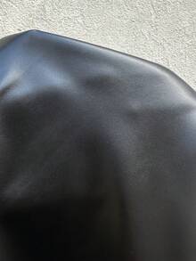 SHEIN Unity Women's Fashionable Double-Breasted PU Trench Coat, Autumn