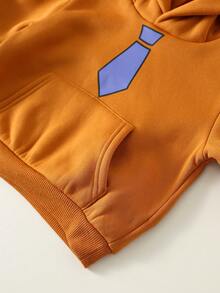 SHEIN Set de 2 piezas de sudadera con capucha y pantalones con diseño de zorro de dibujos animados para bebé recién nacido niño/niña, para otoño/invierno - Multicolor - Ver 6