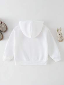 THE HAPPY LOOK Young Girl Leopard Print Letter Pattern Soft Knit Hooded Long Sleeve Pullover Sweatshirt - Multicolor - View 4