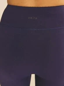 Aralina Leisurewear Cross Over Waistband Active Gym Workout Legging - Navy Blue - View 5