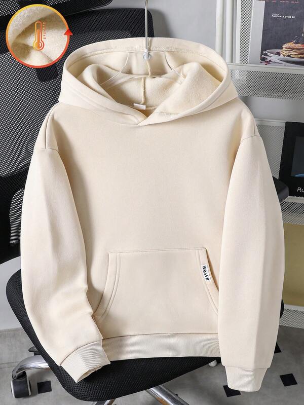 Genkimix Kids Tween Boys' Casual Solid Color Loose Fit Sweatshirt